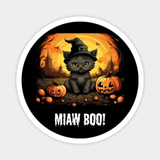 Miaw Boo Halloween Cute Cat Magnet